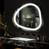 LED Spiegel Asymmetrisch | Touch-Schalter | Kaltweißes Licht - Reyze Seria Salono Model 1
